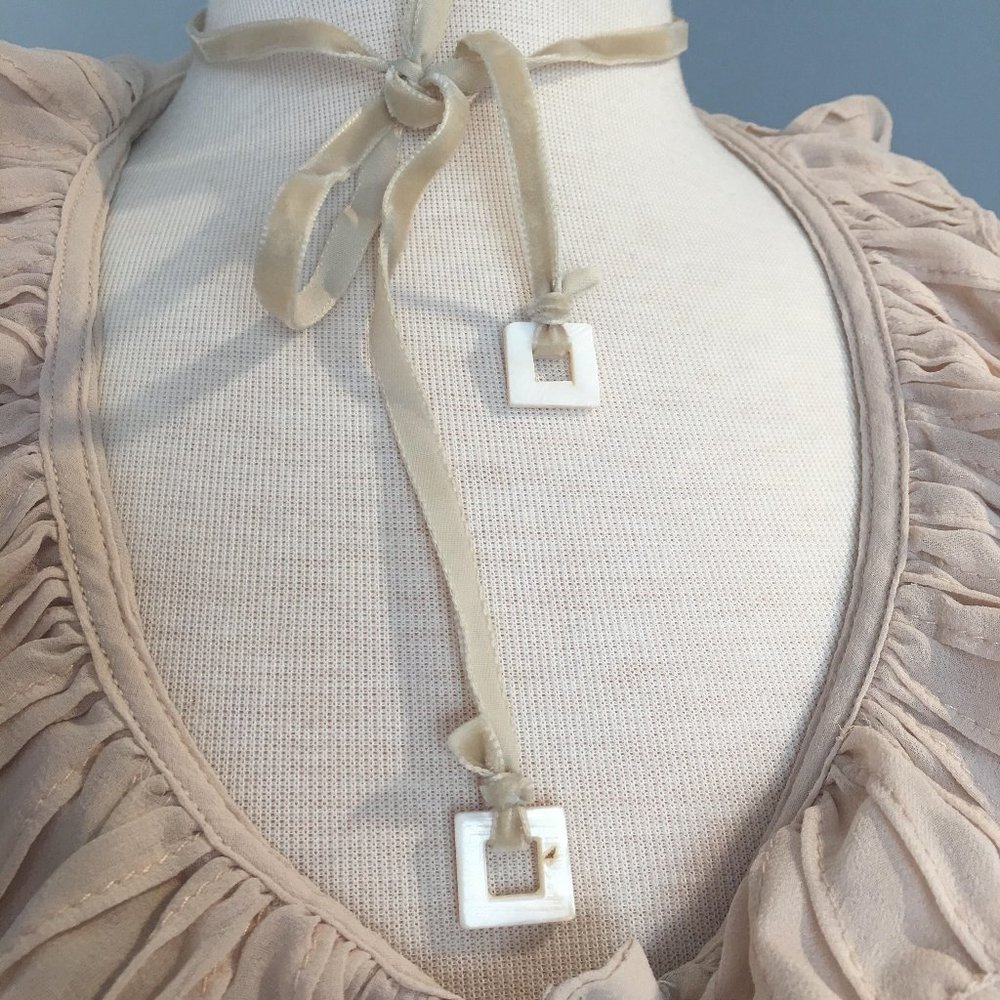 Choker Necklace Rose Gold CZ Velvet Ribbon - Picture 5 of 5